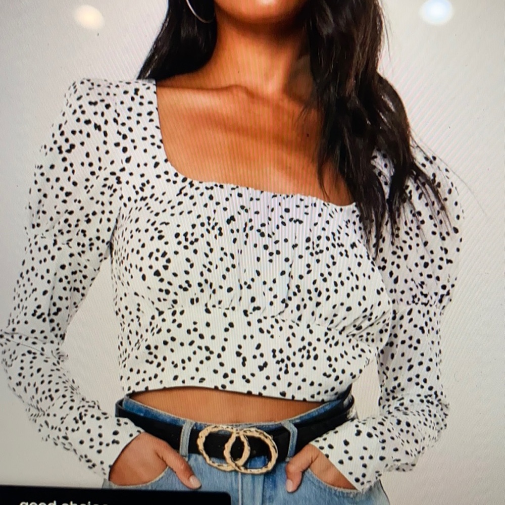 polka dot crop top